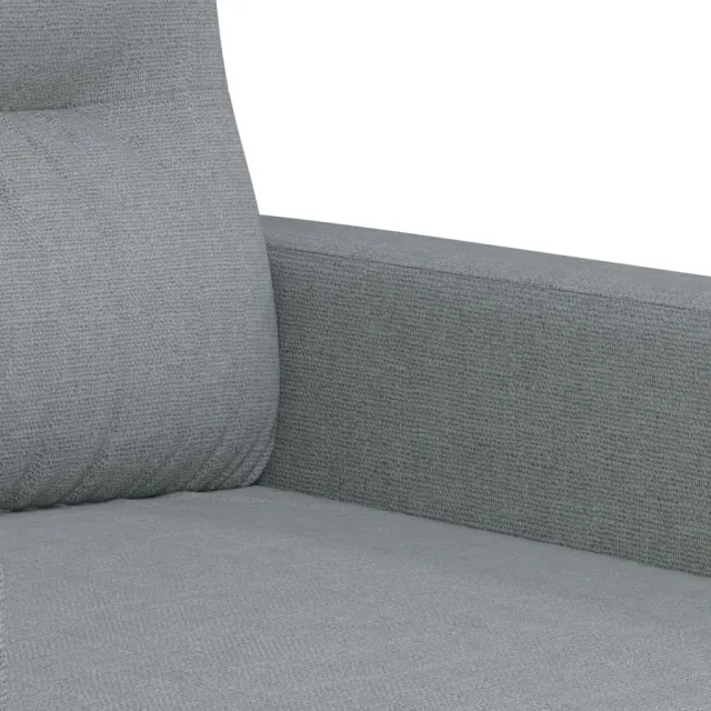 Ensemble de canapés 2 pcs coussins gris clair tissu
