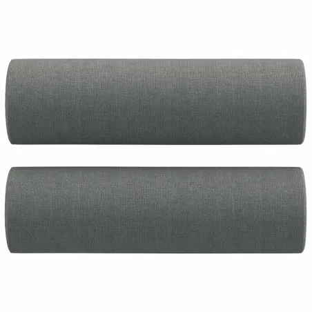 Ensemble de canapés 3 pcs coussins gris foncé tissu