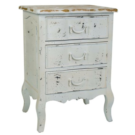 Comodino Alexandra House Living Bianco 40 x 70 x 50 cm