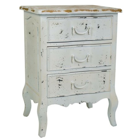 Comodino Alexandra House Living Bianco 40 x 70 x 50 cm
