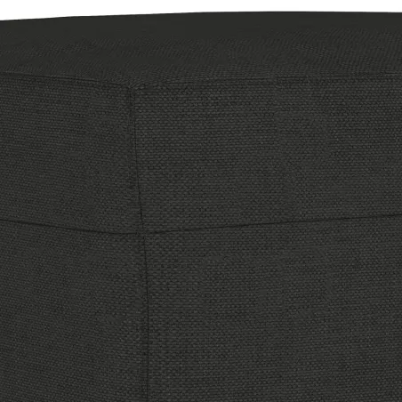 Ensemble de canapés 3 pcs avec coussins Noir Tissu