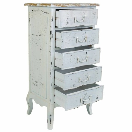 Cassettiera Alexandra House Living Bianco Legno di abete Legno MDF 40