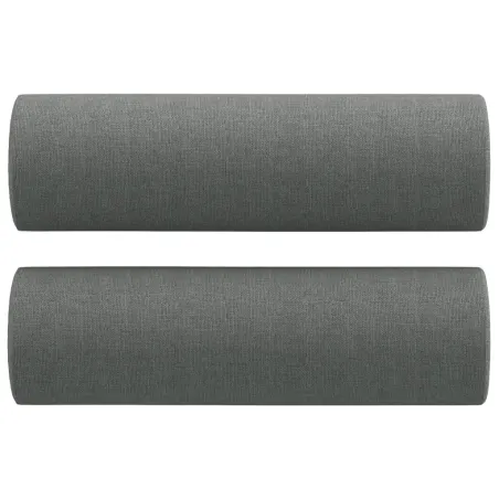 Ensemble de canapés 2 pcs coussins gris foncé tissu