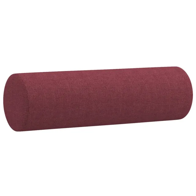 Ensemble de canapés 2 pcs avec coussins rouge bordeaux tissu