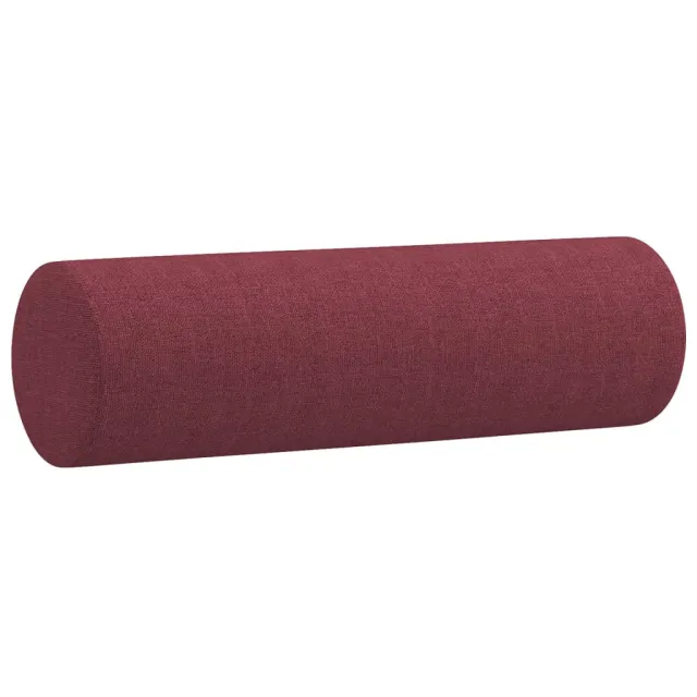 Ensemble de canapés 3 pcs avec coussins rouge bordeaux tissu