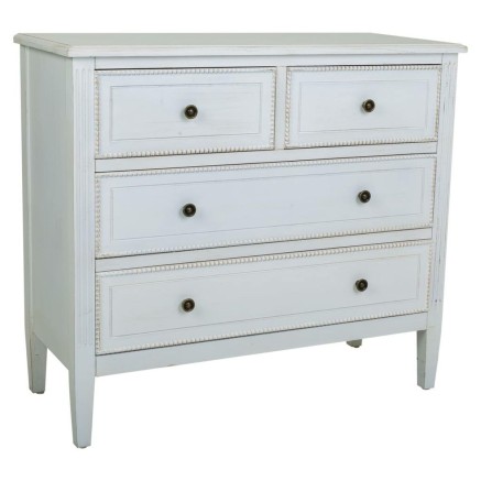 Cassettiera Alexandra House Living Bianco Legno di abete Legno MDF 36