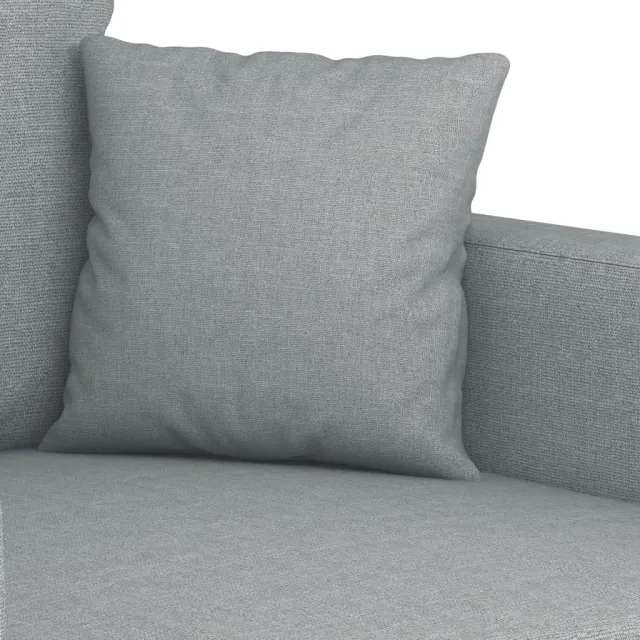 Ensemble de canapés 4 pcs coussins gris clair tissu