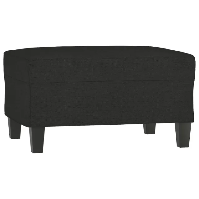 Ensemble de canapés 4 pcs avec coussins noir tissu