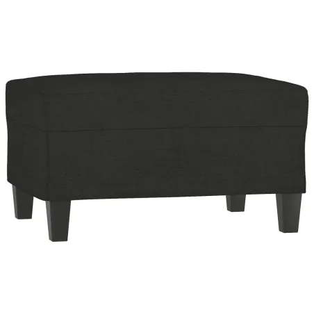 Ensemble de canapés 4 pcs avec coussins noir tissu