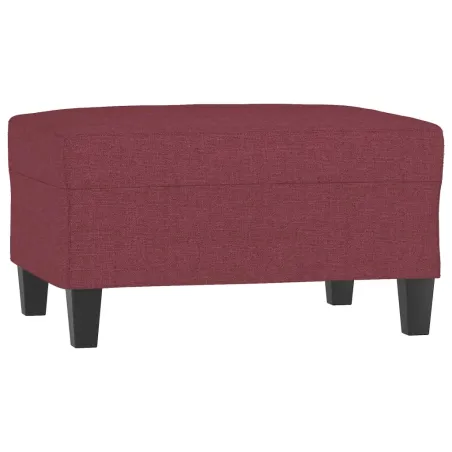 Ensemble de canapés 4 pcs avec coussins rouge bordeaux tissu