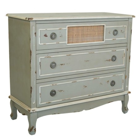 Commode Alexandra House Living Gris Rotin Bois d'épicéa Bois MDF 38