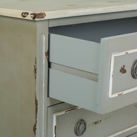 Commode Alexandra House Living Gris Rotin Bois d'épicéa Bois MDF 38