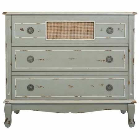 Cómoda Alexandra House Living Gris Ratán Madera de abeto Madera MDF