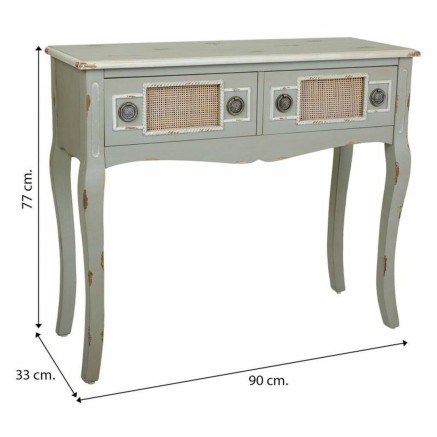 Hall Table with Drawers Alexandra House Living Grey 33 x 77 x 90 cm 2