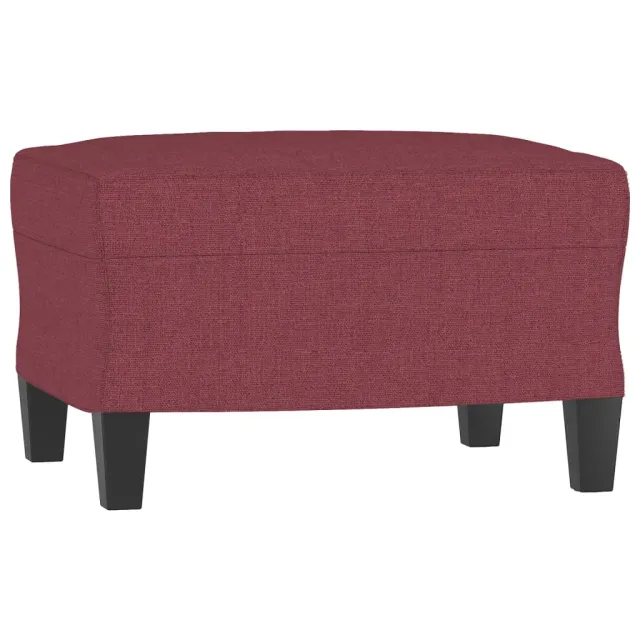 Ensemble de canapés 3 pcs avec coussins Rouge bordeaux Tissu