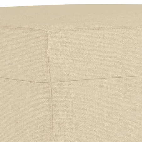 Ensemble de canapés 3 pcs avec coussins Crème Tissu