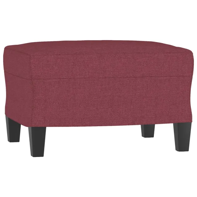 Ensemble de canapés 3 pcs avec coussins Rouge bordeaux Tissu