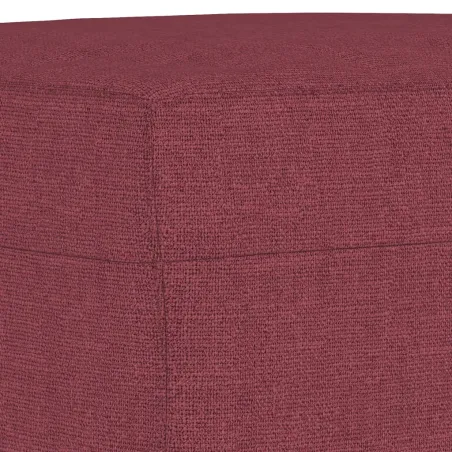 Ensemble de canapés 3 pcs avec coussins Rouge bordeaux Tissu