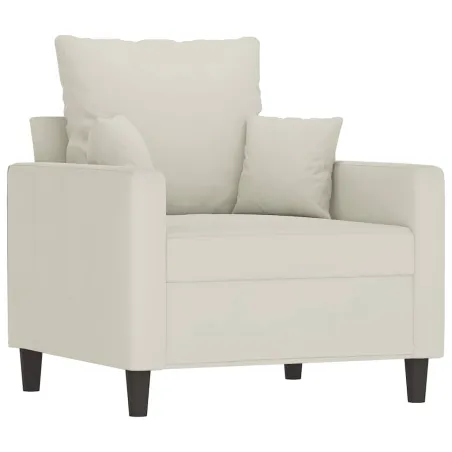 Ensemble de canapés 3 pcs avec coussins Crème Velours