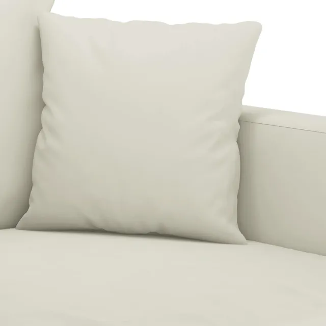 Ensemble de canapés 3 pcs avec coussins Crème Velours