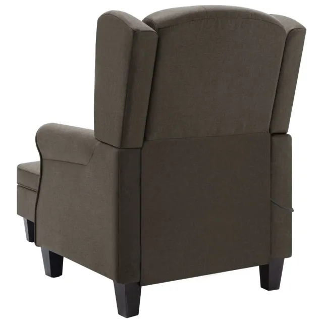 Fauteuil de massage avec repose-pied Taupe Tissu
