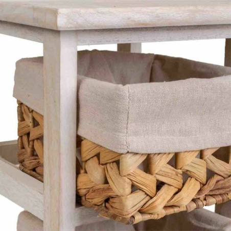 Nachttisch Alexandra House Living Weiß 25 x 57 x 25 cm