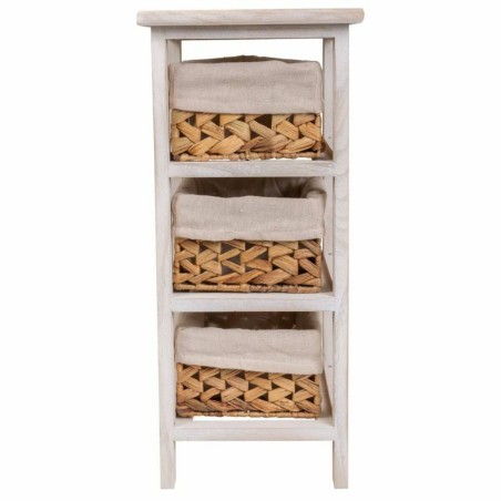 Mesita de Noche Alexandra House Living Blanco 25 x 57 x 25 cm