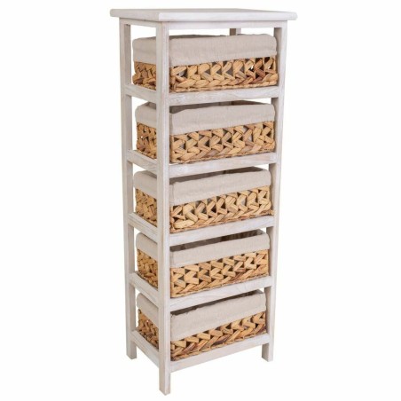 Chest of drawers Alexandra House Living White Cloth Water hyacinth Pao