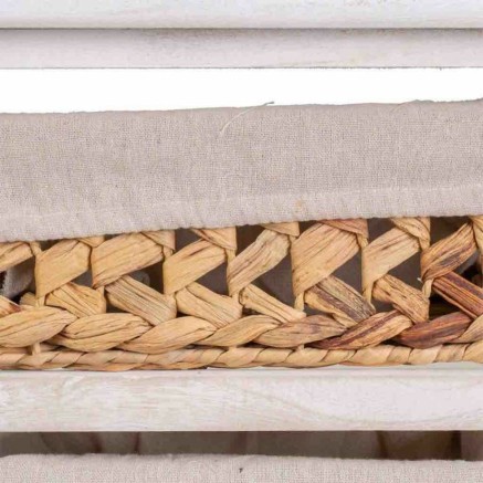 Caisson à Tiroirs Alexandra House Living Blanc Tissu Jacinthe d'eau B 2