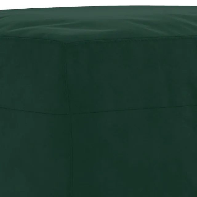 Ensemble de canapés 3 pcs avec coussins Vert foncé Velours