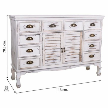 Dientafel Alexandra House Living Wit Paulownia hout 33 x 78 x 113 cm 2