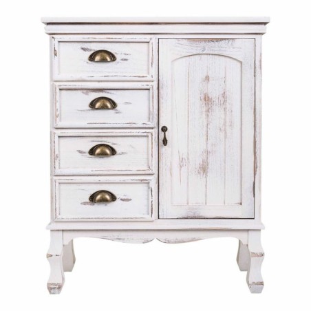 Zijtafel met lades Alexandra House Living Wit 30 x 80 x 65 cm