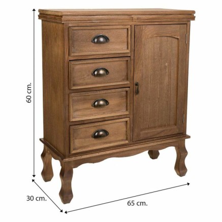 Hall Table with Drawers Alexandra House Living Brown 30 x 80 x 65 cm 2