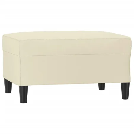 Ensemble de canapés 4 pcs avec coussins Crème Similicuir