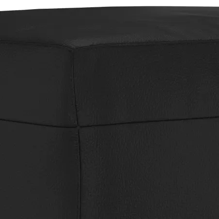 Ensemble de canapés 3 pcs avec coussins Noir Similicuir