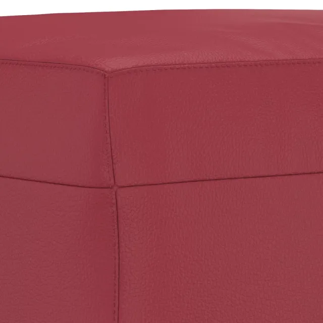 Ensemble de canapés 3 pcs et coussins Rouge bordeaux Similicuir