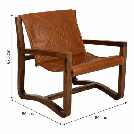 Poltrona Alexandra House Living Caffè 80 x 67 x 80 cm Tappezzato 2