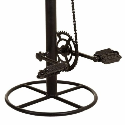 Taburete Alexandra House Living Negro Marrón oscuro Cuero Hierro 41 x 2