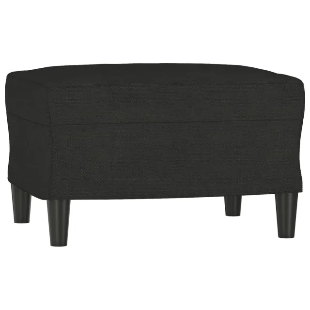 Ensemble de canapés 4 pcs avec coussins noir tissu