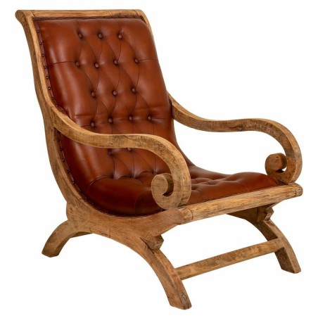 Leunstoel Alexandra House Living Bruin Natuurlijk 98 x 94 x 65 cm