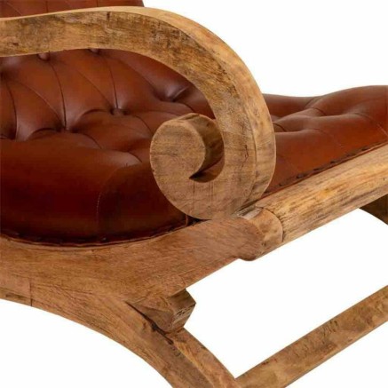 Sillón Alexandra House Living Marrón Natural 98 x 94 x 65 cm 2