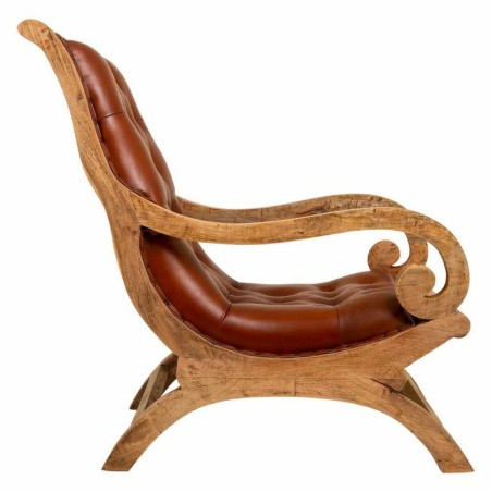 Leunstoel Alexandra House Living Bruin Natuurlijk 98 x 94 x 65 cm