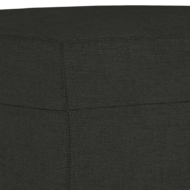 Ensemble de canapés 3 pcs avec coussins Noir Tissu