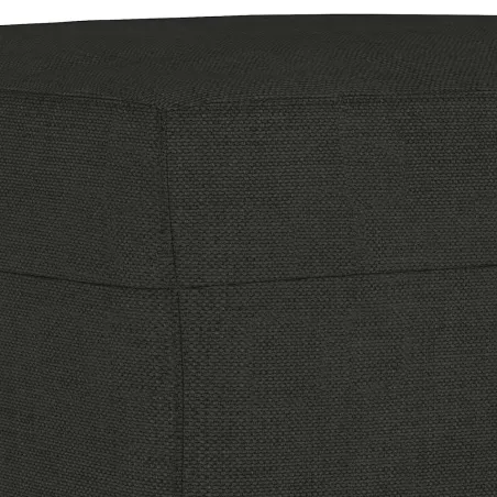 Ensemble de canapés 3 pcs avec coussins Noir Tissu