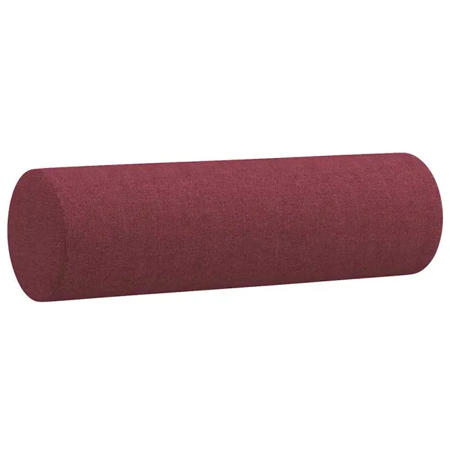 Ensemble de canapés 2 pcs avec coussins rouge bordeaux tissu