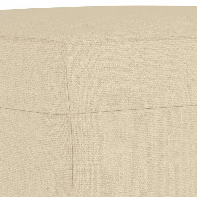 Ensemble de canapés 3 pcs avec coussins crème tissu