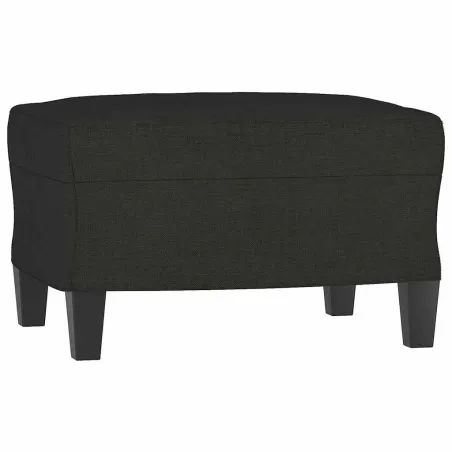 Ensemble de canapés 3 pcs avec coussins noir tissu