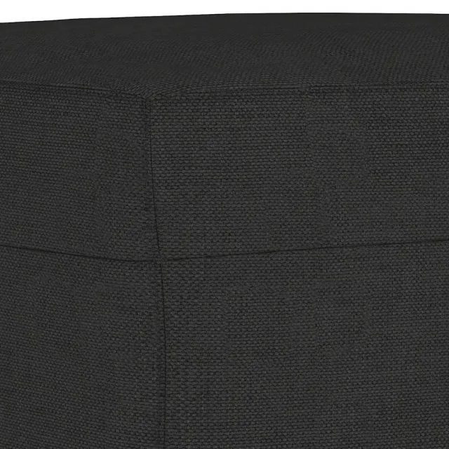 Ensemble de canapés 3 pcs avec coussins noir tissu