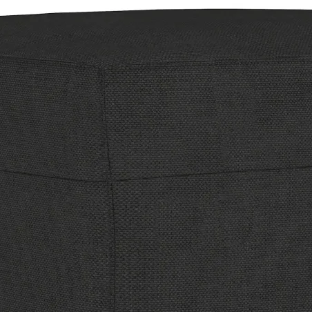 Ensemble de canapés 3 pcs avec coussins noir tissu
