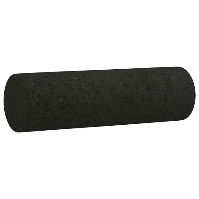 Ensemble de canapés 3 pcs avec coussins noir tissu